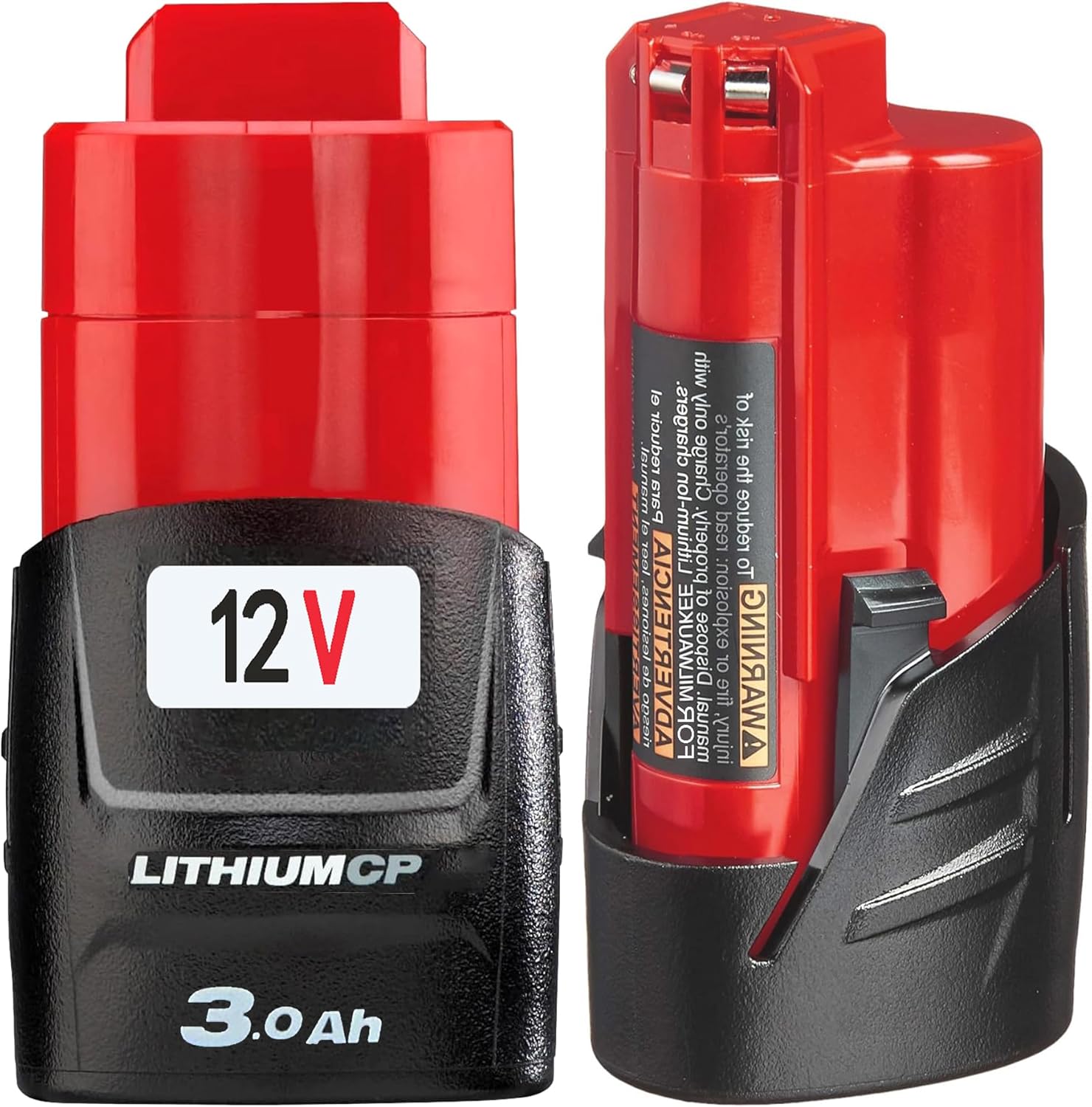 12V 3Ah Battery for Milwaukee Tools Heated Jacket M12 Cordless Replacement 1 12V CP3.0Ah Battery Compatible with Milwauke Battery 48-11-2460 48-11-2411 48-11-2425 Cordless Power Tools Compatible with Milwauke Partial Heated Jacket Batteries