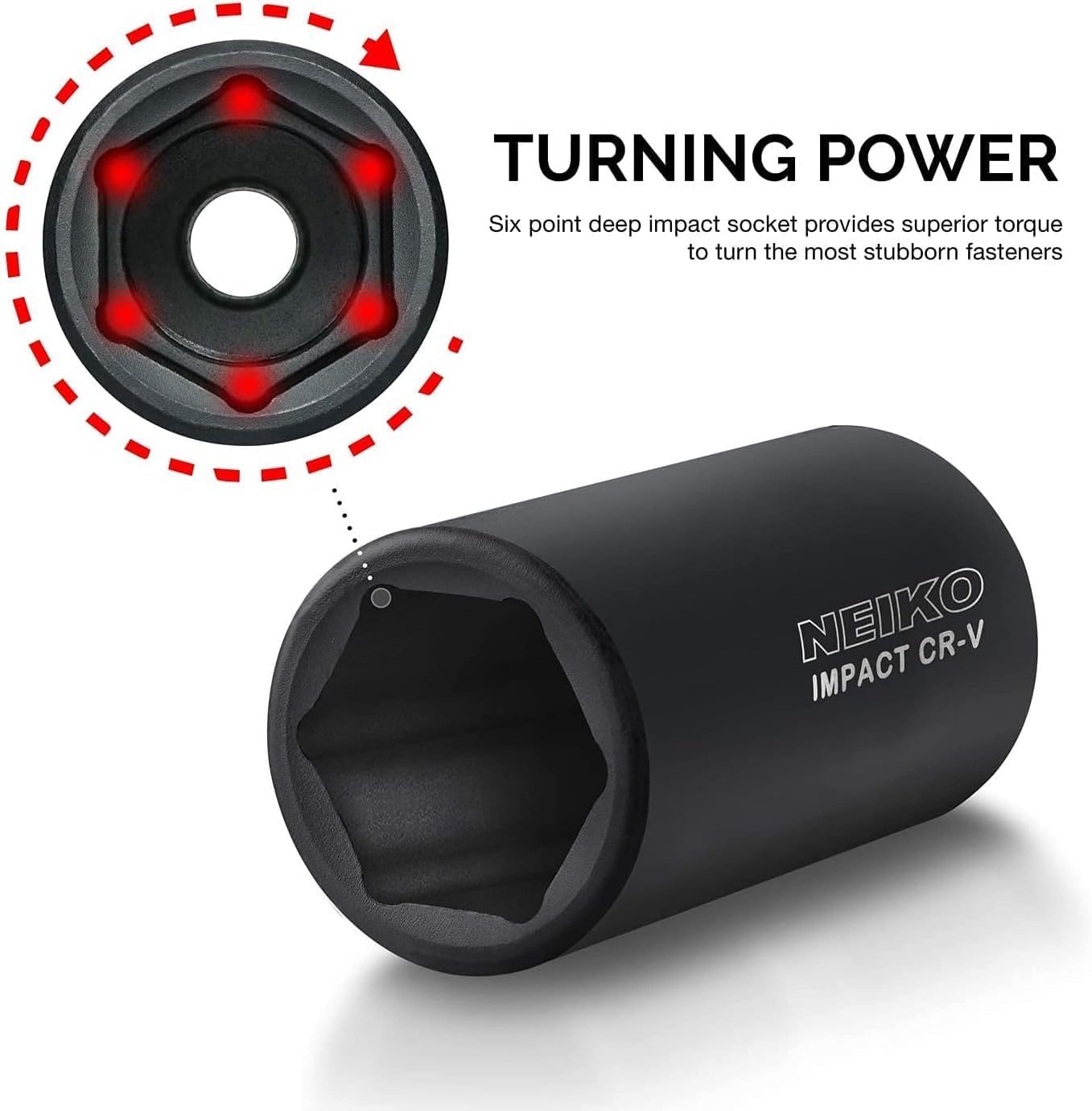 Professional 65-Piece 1/2" Drive Impact Socket Set, SAE & Metric, Deep & Shallow Sockets 3 Professional 65-Piece 1/2" Drive Impact Socket Set, SAE & Metric, Deep & Shallow Sockets - Image 3