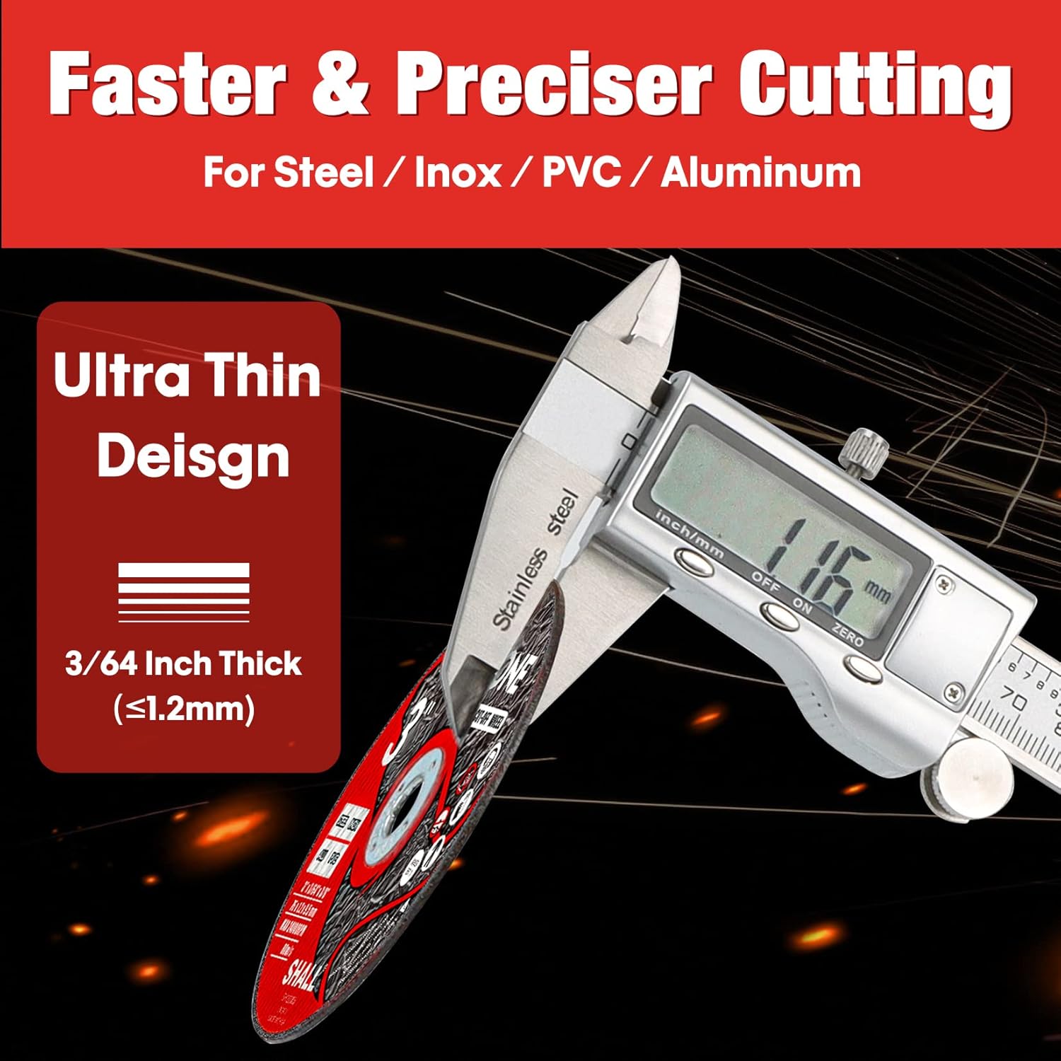 3" Cut Off Wheels 25-Pk Metal Cutting Disc | Ultra-Thin Angle Grinder Blades 3 3" Cut Off Wheels 25-Pk Metal Cutting Disc | Ultra-Thin Angle Grinder Blades - Image 3