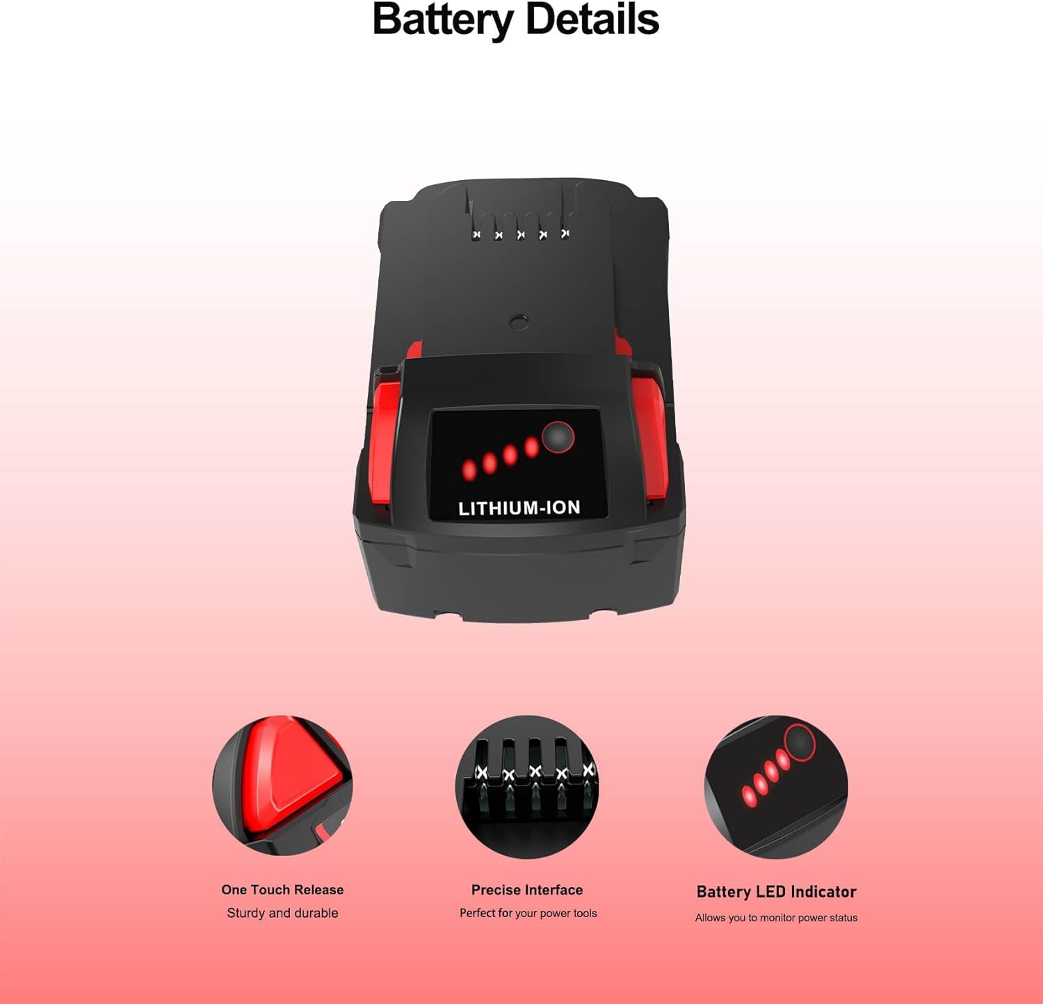 Milwaukee M18 5.0Ah Battery Replacement | High-Capacity 18V Li-Ion Power Tool Battery 4 Milwaukee M18 5.0Ah Battery Replacement | High-Capacity 18V Li-Ion Power Tool Battery - Image 4