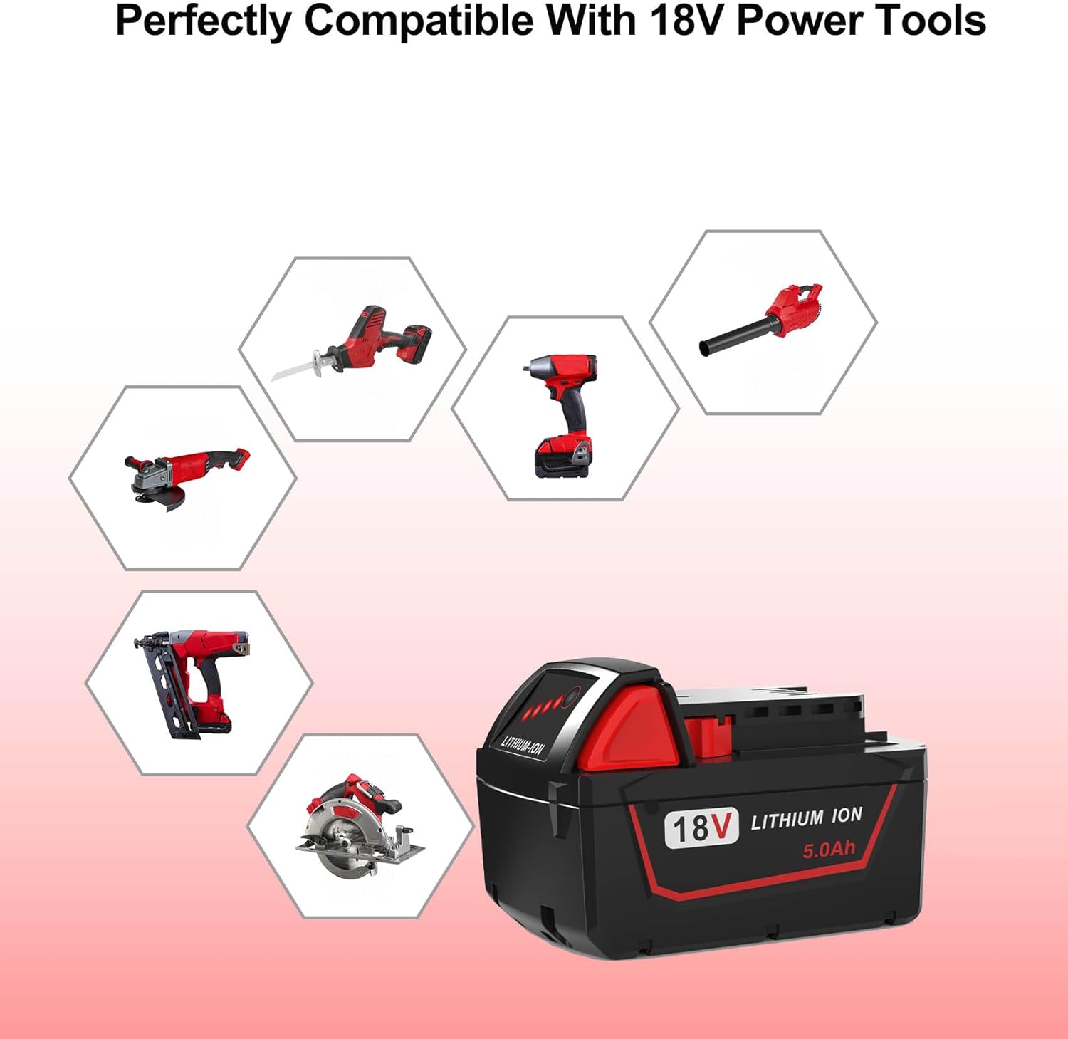 Milwaukee M18 5.0Ah Battery Replacement | High-Capacity 18V Li-Ion Power Tool Battery 6 Milwaukee M18 5.0Ah Battery Replacement | High-Capacity 18V Li-Ion Power Tool Battery - Image 6