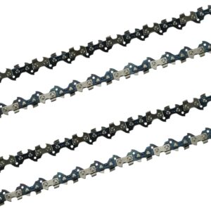 2PCS 8 Inch Double-Teeth Saw Chains for Milwaukee 3004-20 M18 Hatchet, Oregon R33, 043" Gauge, 33 Drive Links, 3/8" LP Pitch, 8 Inch Replacement Saw Chains for 8 In Guide Bars