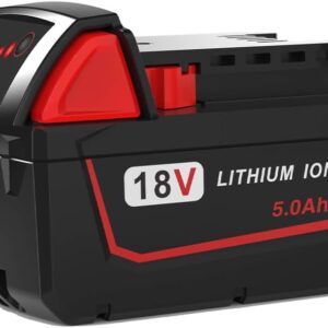 5.0Ah 18V Replace for Milwaukee M18 Battery Compatible with Milwaukee M18 Cordless Power Tools 18V XC Lithium Battery 48-11-1852 48-11-1850 48-11-1862 48-11-1812