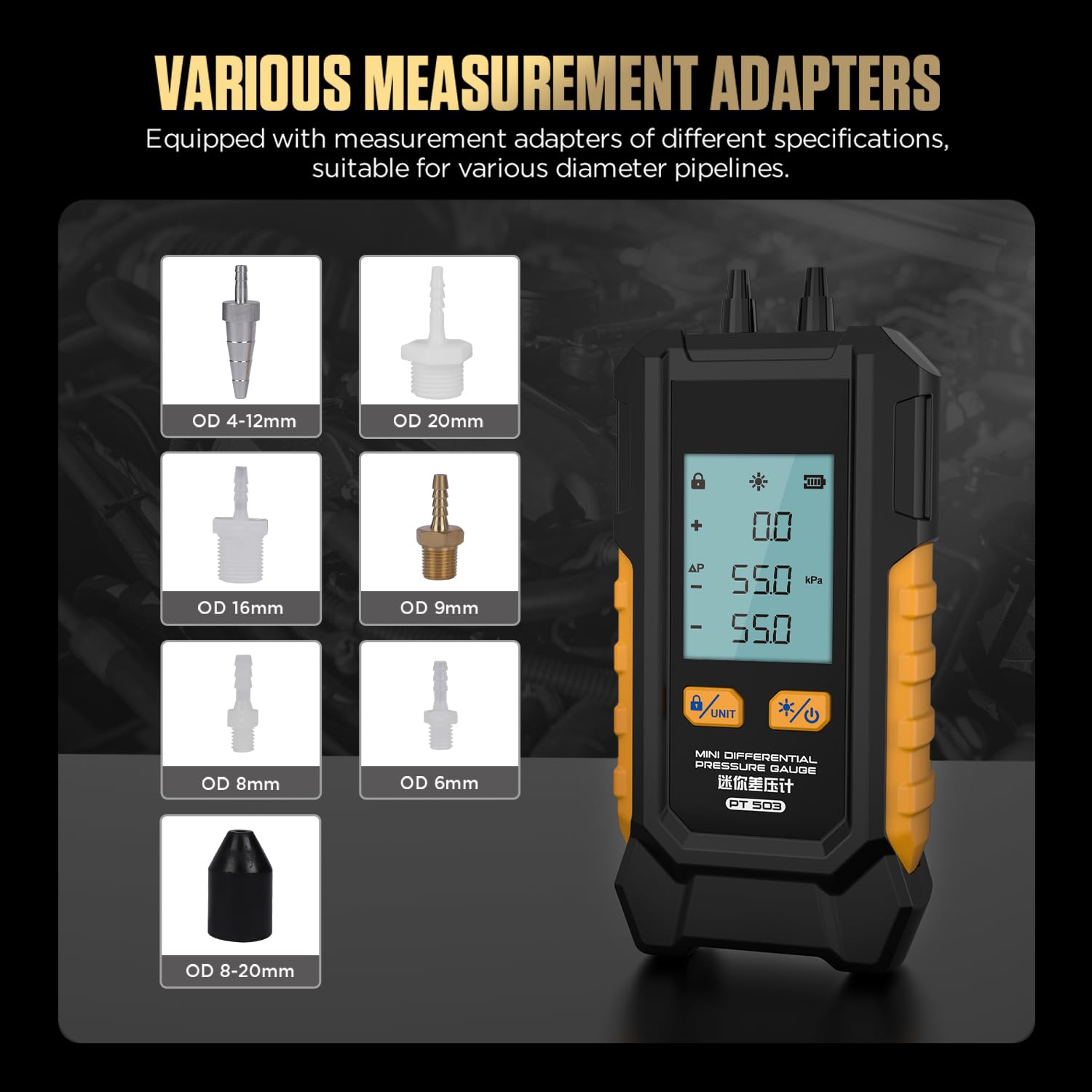 LINXINO Digital Manometer HVAC Gas Pressure Tester Dual Port Gauge kPa 7 LINXINO Digital Manometer HVAC Gas Pressure Tester Dual Port Gauge kPa - Image 7