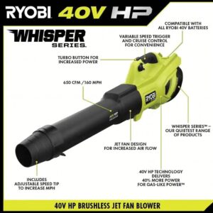 RYOBI 40V HP Whisper Leaf Blower: Power Meets Silence!