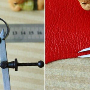Leather Craft Edge Creaser Compass Tool – DIY Adjustable Wing Divider 4″