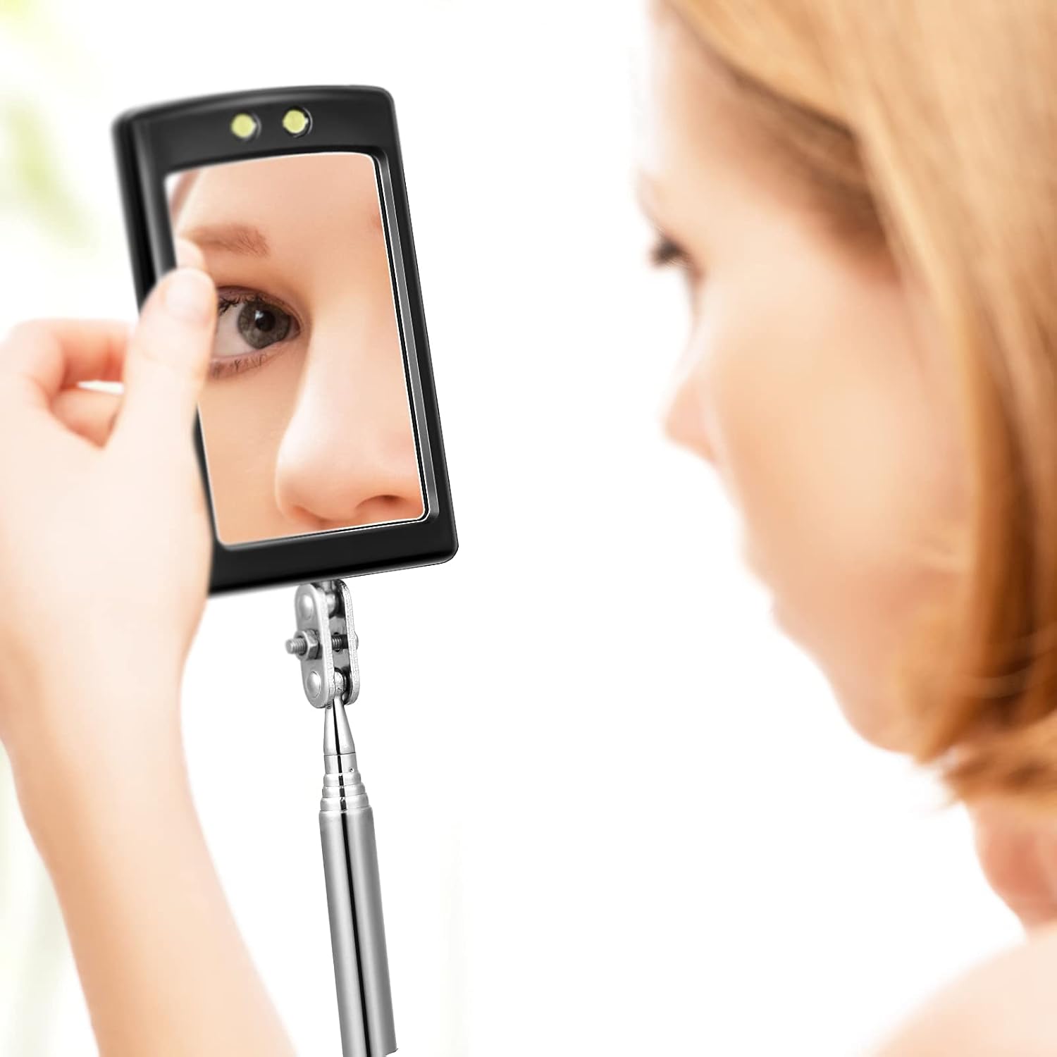 Telescoping Inspection Mirror with Light - 3pc Set for Cars & Beauty 4 Telescoping Inspection Mirror with Light - 3pc Set for Cars & Beauty - Image 4