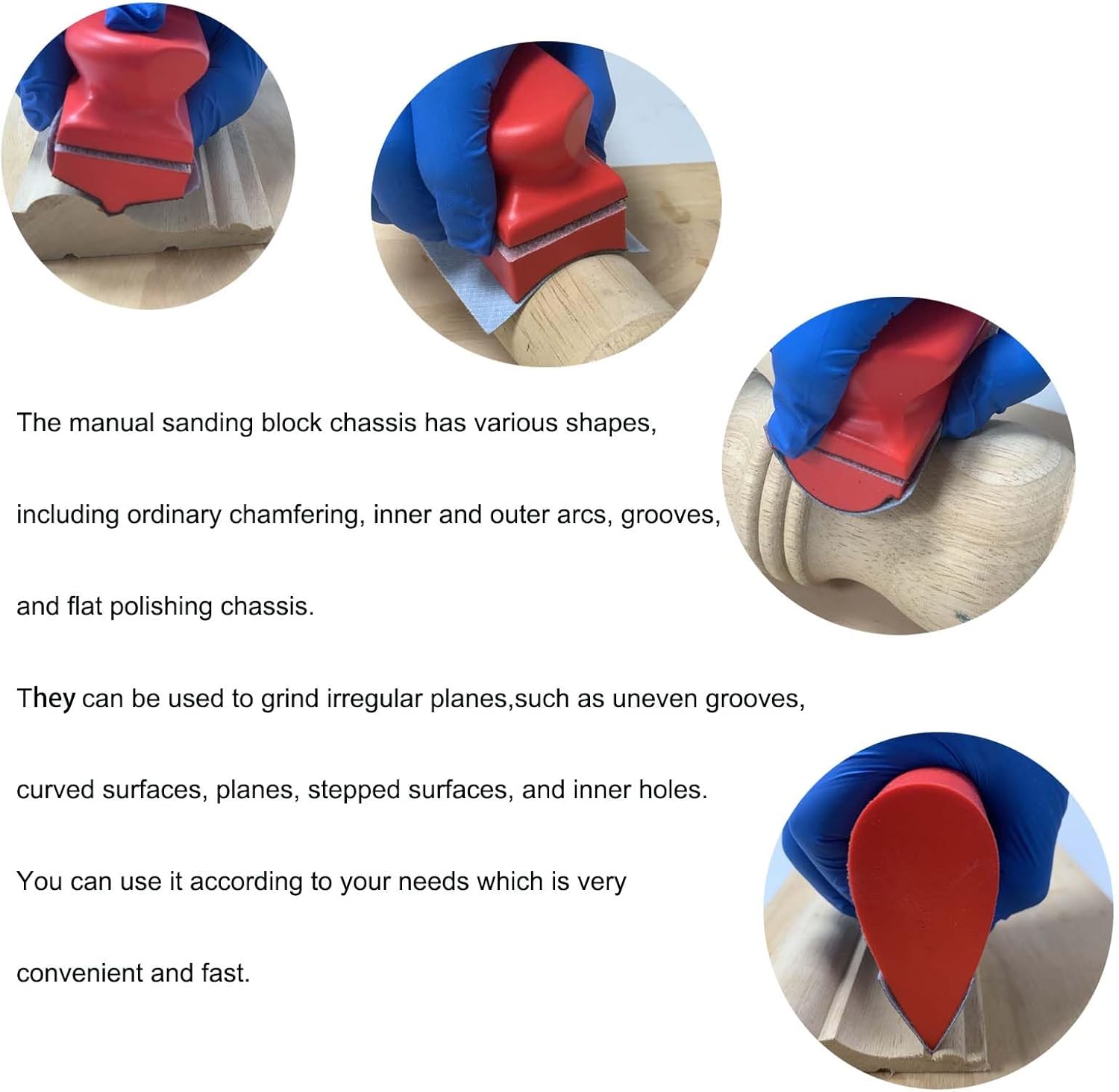 Versatile 16pc Sanding Block Set for Wood, Auto, Craft - Interchangeable Pads 4 Versatile 16pc Sanding Block Set for Wood, Auto, Craft - Interchangeable Pads - Image 4