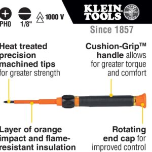 Klein Tools Insulated 2-in-1 Precision Screwdriver – Phillips & Slotted Bits