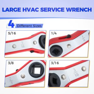 HVAC Ratchet Wrench Set 2PC for AC Refrigeration Service Work