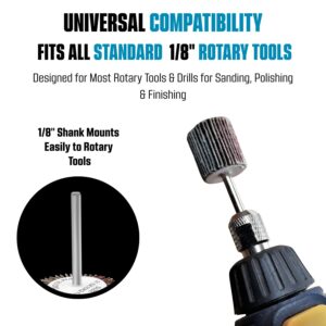 Mini Flap Sanding Wheel Set 20PC Rotary Tool 1/8″ Shank Polishing Disc