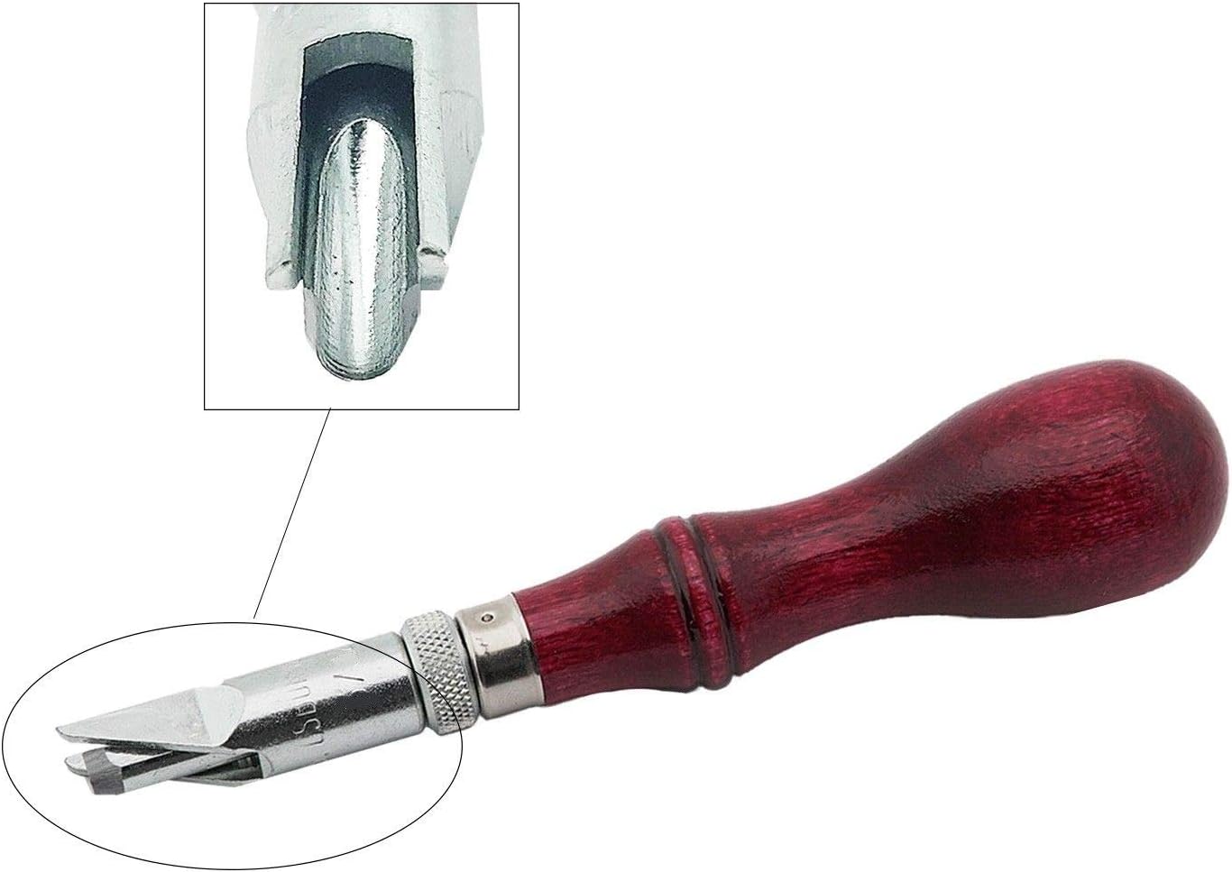 Professional Leather Craft Adjustable Gouge Tool 1/8" C.S. Osborne USA Made 2 Professional Leather Craft Adjustable Gouge Tool 1/8" C.S. Osborne USA Made - Image 2