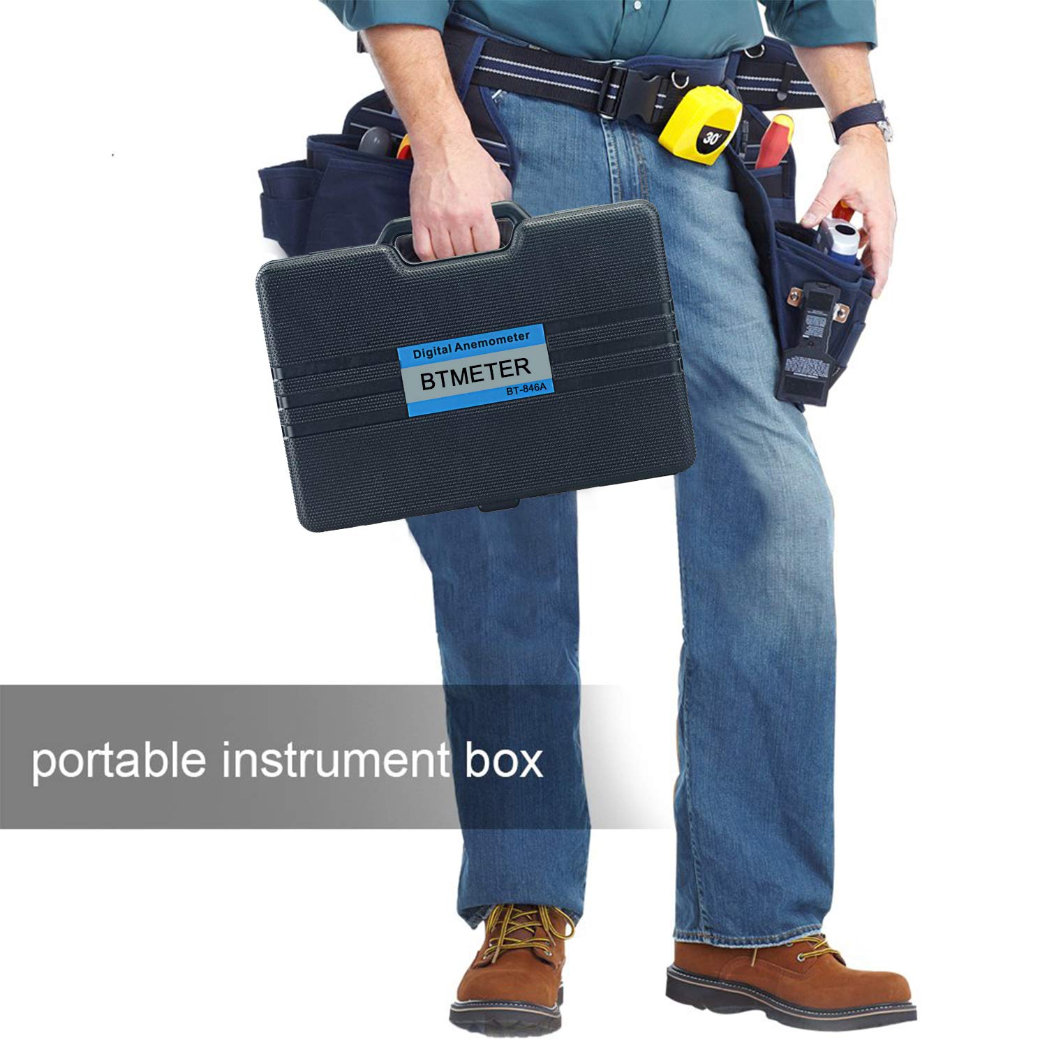 Professional HVAC Wind Speed Meter - Digital Anemometer with Temperature & CFM 7 Professional HVAC Wind Speed Meter - Digital Anemometer with Temperature & CFM - Image 7