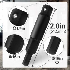 HVAC Service Hex Wrench 3/16-5/16 Valve Adapter – AC Repair Tool Kit