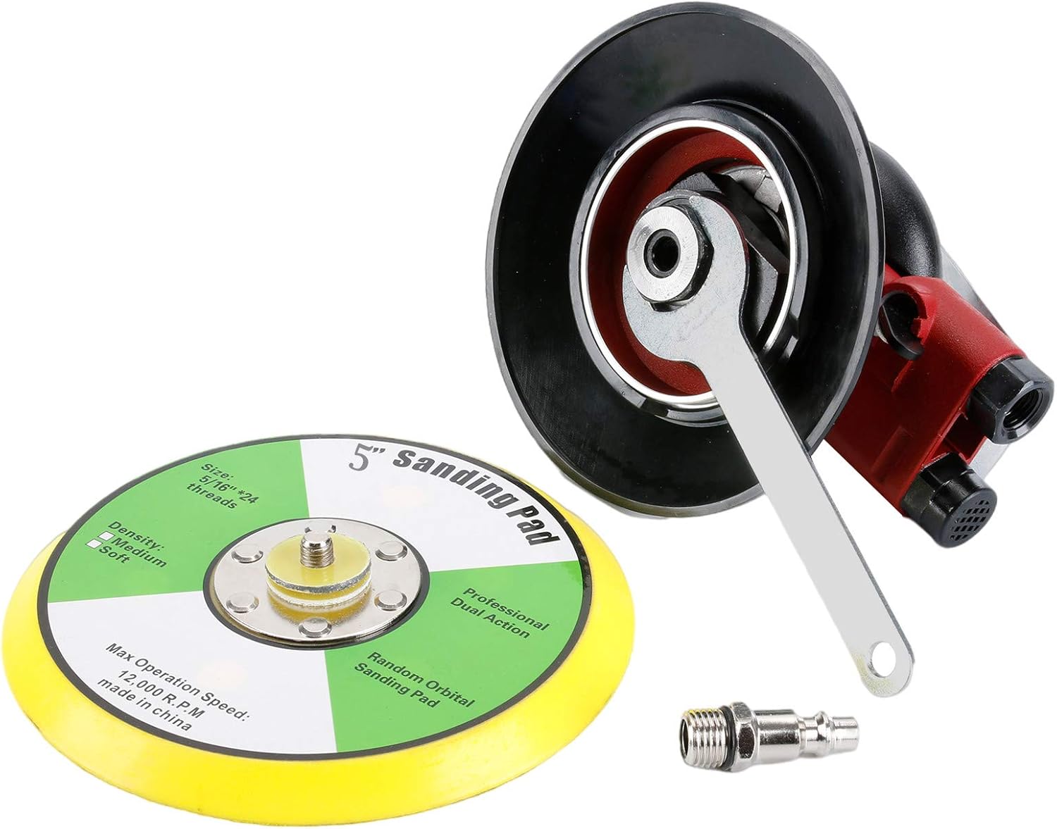 Pro 5" Dual-Action Pneumatic Palm Sander | Heavy-Duty Random Orbital Tool 4 Pro 5" Dual-Action Pneumatic Palm Sander | Heavy-Duty Random Orbital Tool - Image 4