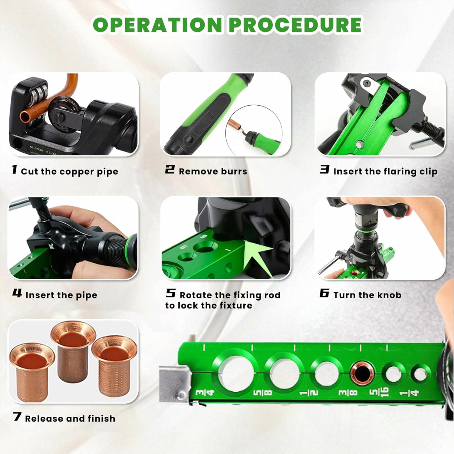 Professional HVAC Flaring Tool Kit: 5-in-1 Single Flare Pipe Cutter Set 5 Professional HVAC Flaring Tool Kit: 5-in-1 Single Flare Pipe Cutter Set - Image 5