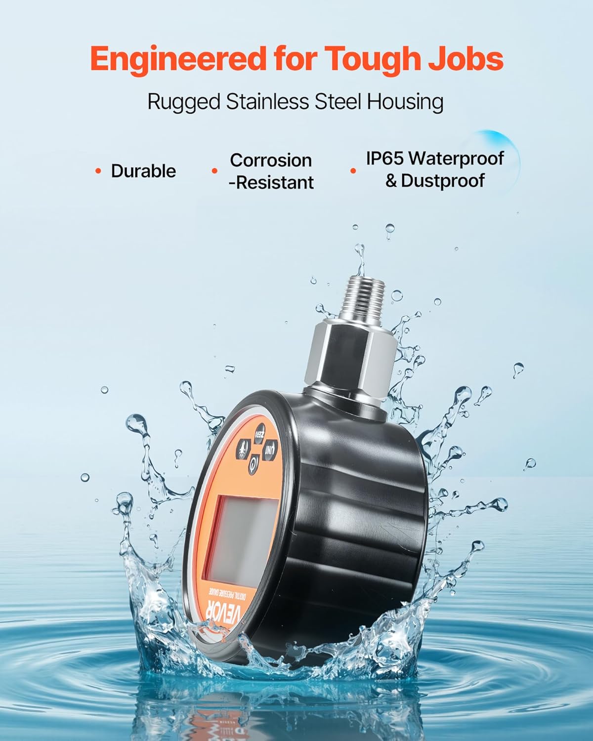 Professional Hydraulic Pressure Gauge 10000 PSI Digital LCD Display 5 Professional Hydraulic Pressure Gauge 10000 PSI Digital LCD Display - Image 5