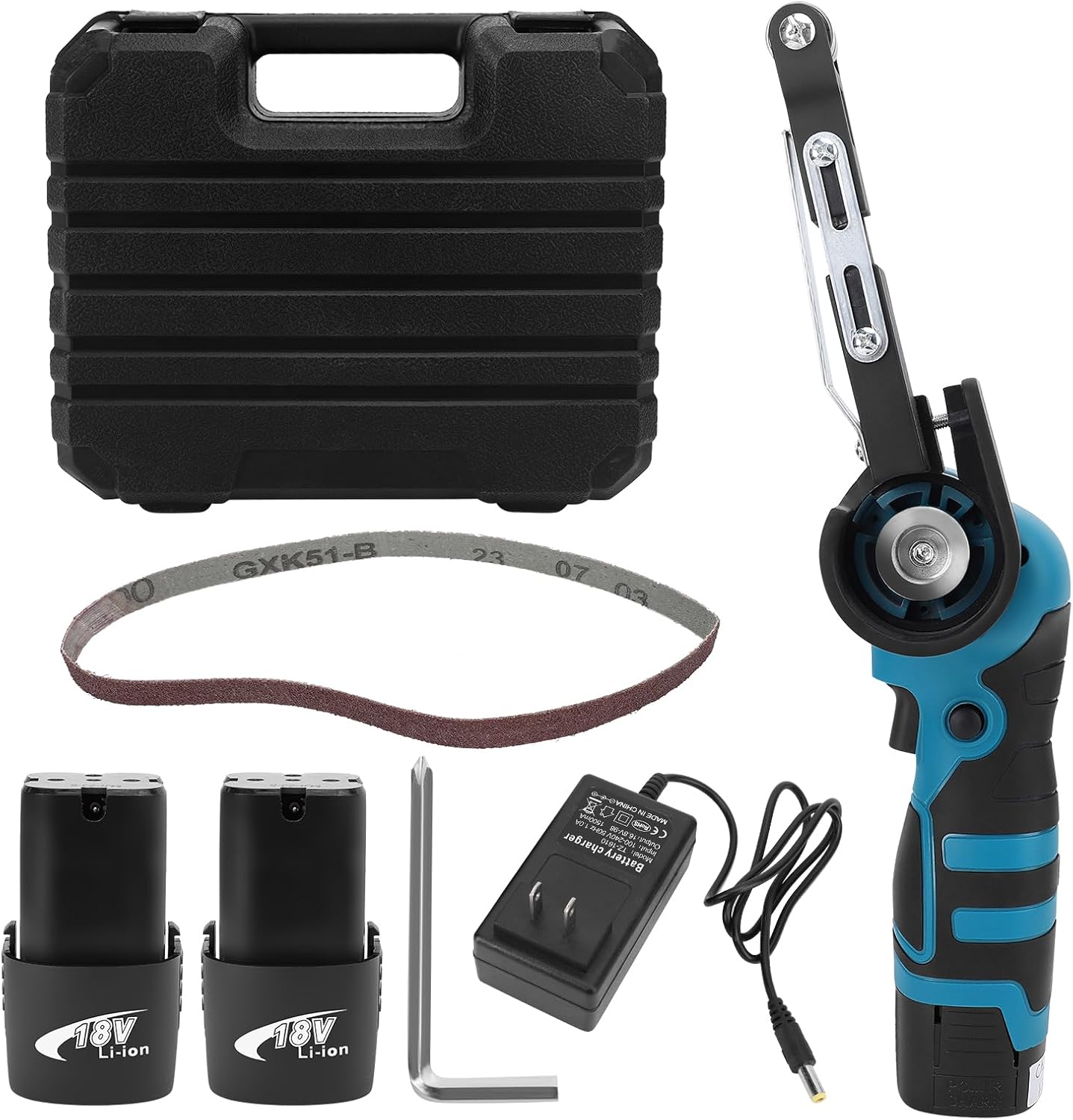 Cordless Belt Sander 16.8V with 15 Belts for Wood Metal Grinding 1 sander tool battery powered