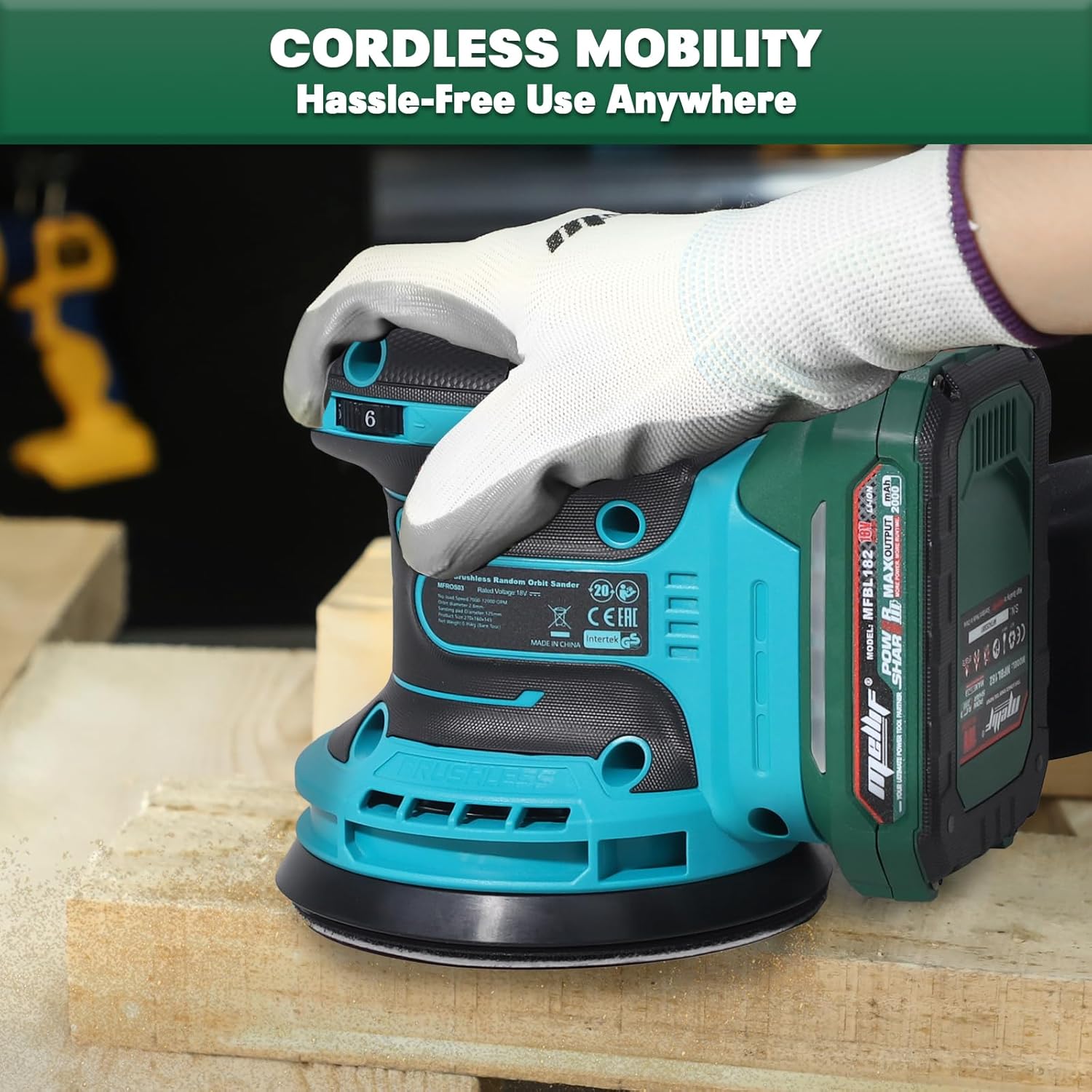 Mayoki 5'' Cordless Orbit Sander: Power, Precision, Convenience 3 Mayoki 5'' Cordless Orbit Sander: Power, Precision, Convenience - Image 3
