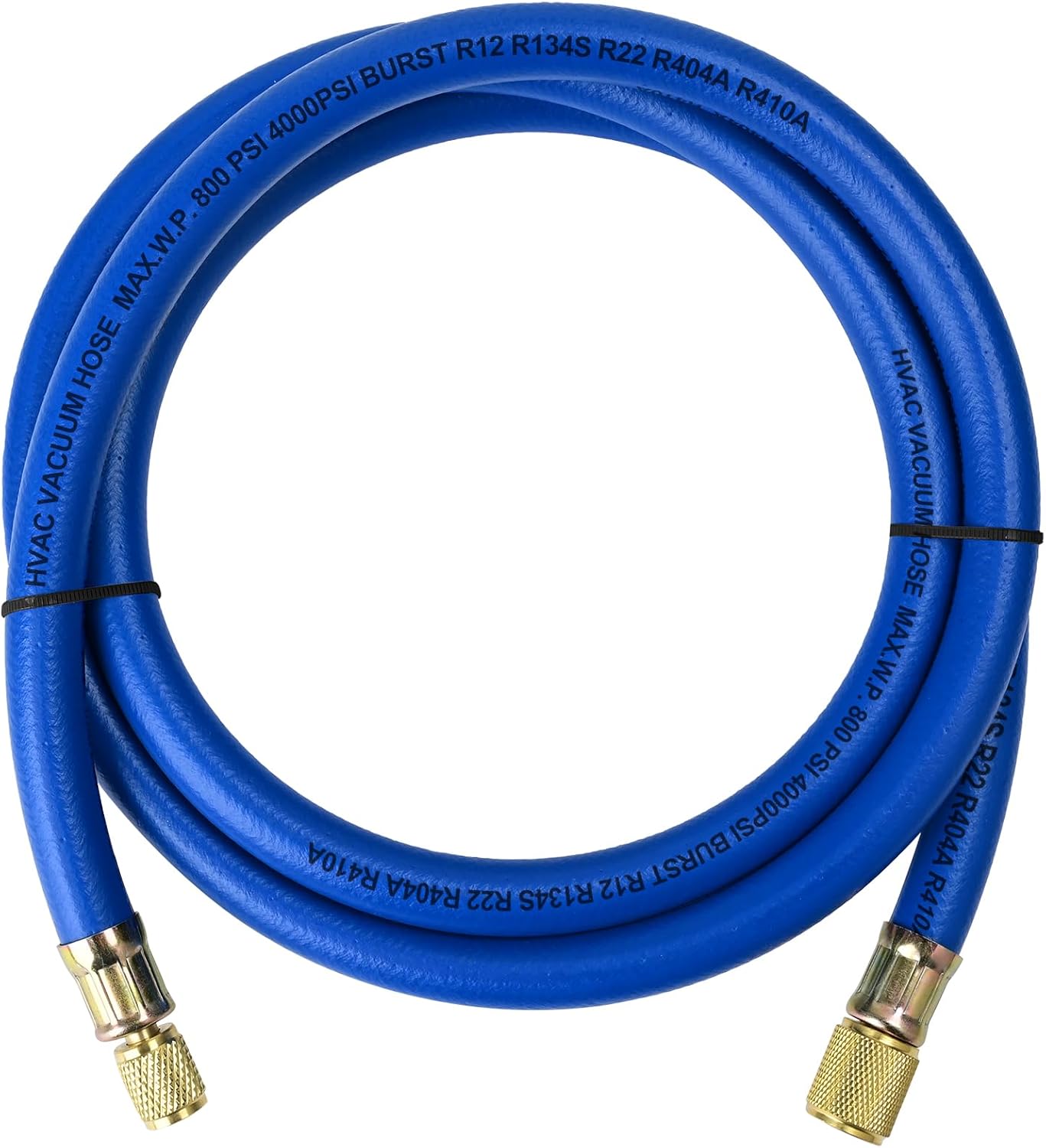 Premium 3/8" Refrigerant Charging Hose | R410A Compatible | 800 PSI | 6 FT Blue Hose 1 hvac tools hoses