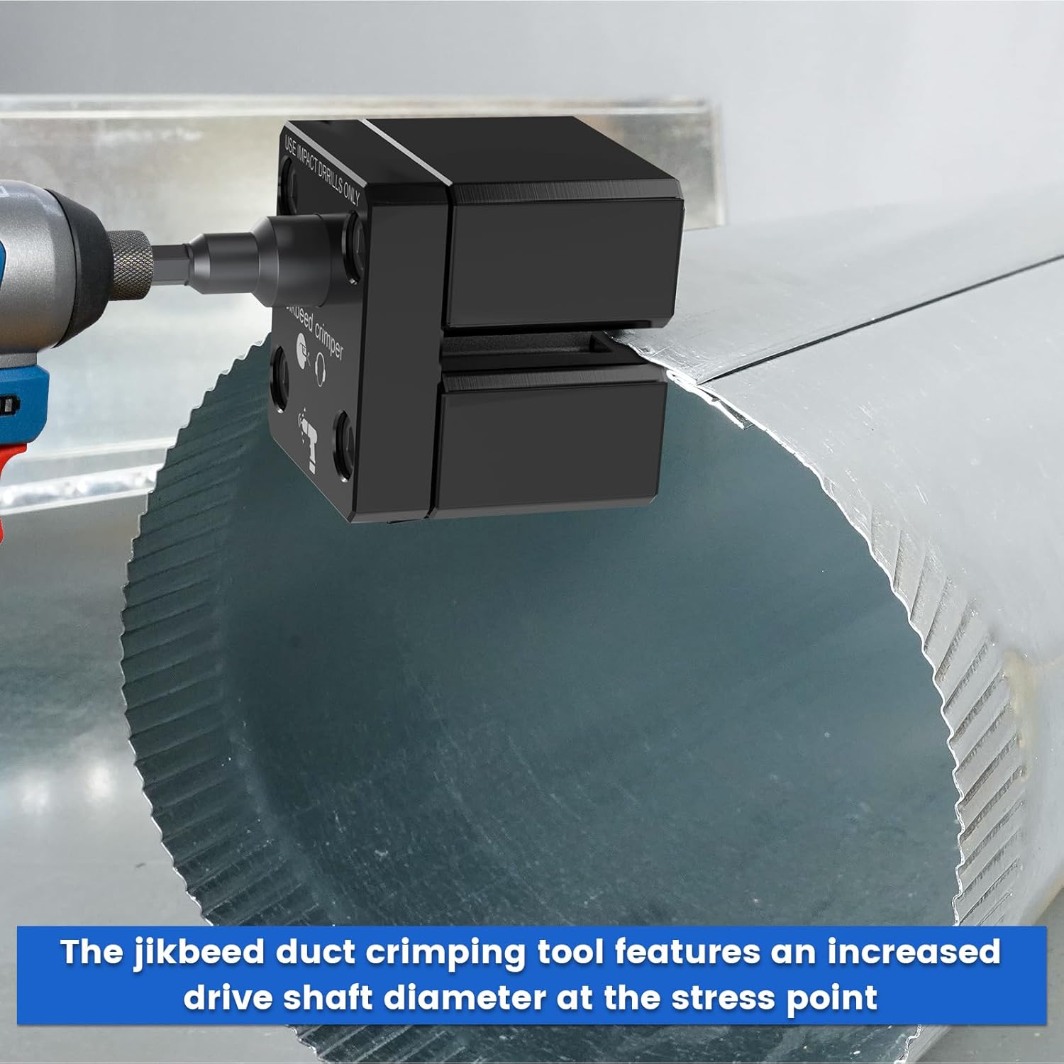 Professional HVAC Duct Crimper: Jikbeed Power Tool for Metal Ducts 30-24 GA 6 Professional HVAC Duct Crimper: Jikbeed Power Tool for Metal Ducts 30-24 GA - Image 6