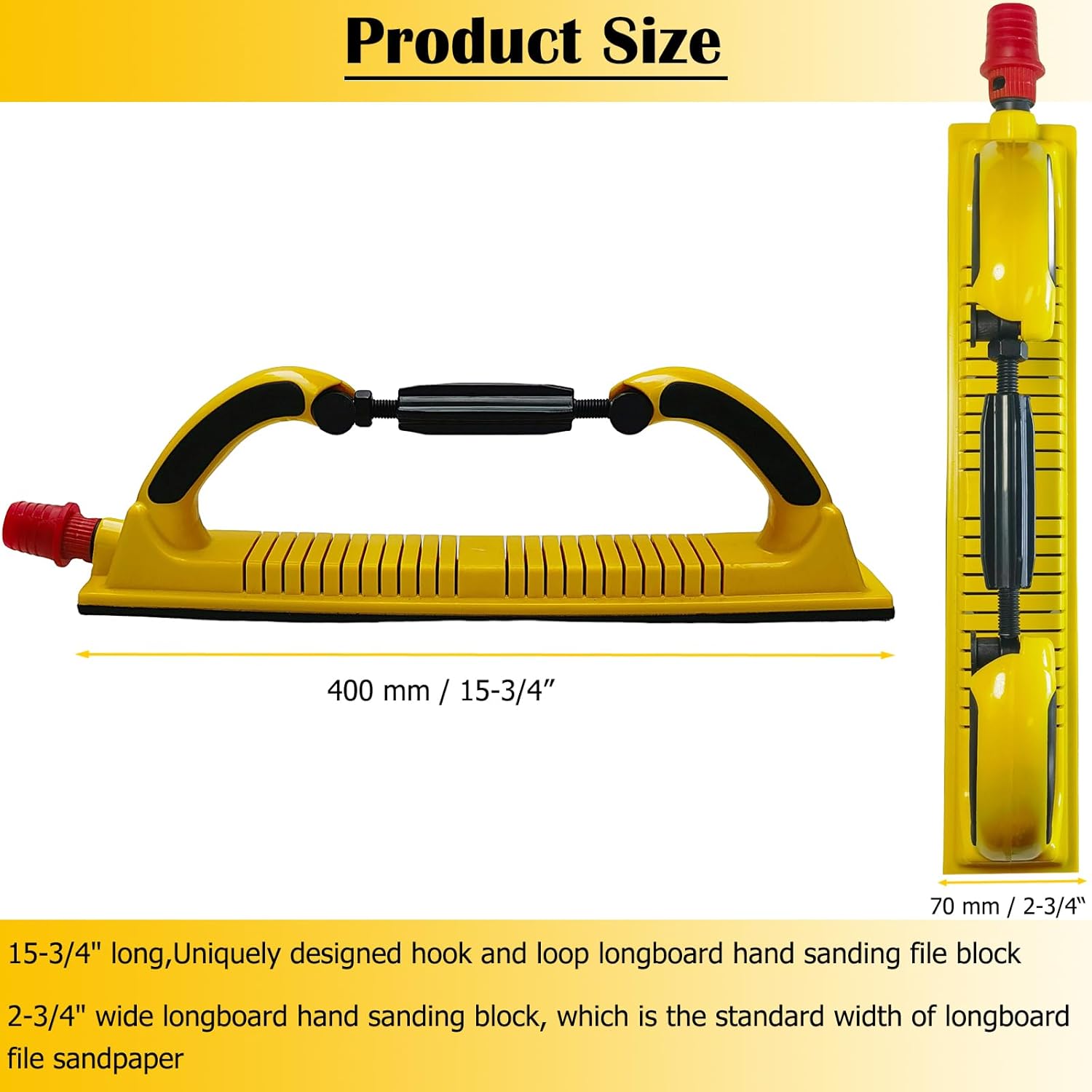 Premium Dust-Free Longboard Sanding Block for Auto & Wood - Adjustable, Flexible, Hook & Loop 2 Premium Dust-Free Longboard Sanding Block for Auto & Wood - Adjustable, Flexible, Hook & Loop - Image 2
