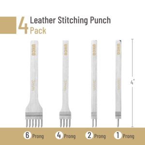 Leather Stitching Chisel Set 4 Pack Professional Hole Punch Tool