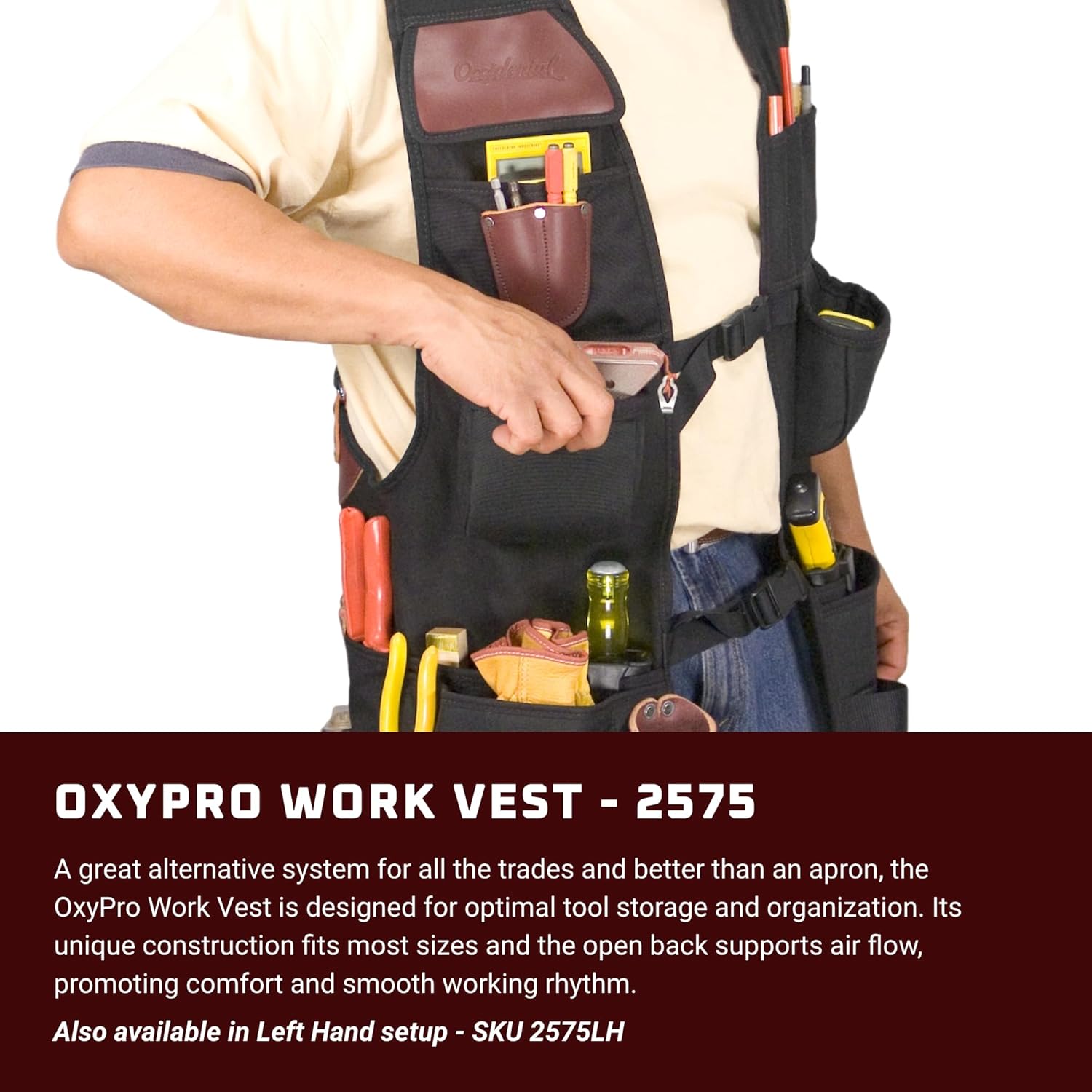 Professional Tool Vest with 28 Pockets - Occidental Leather OxyPro 2 Professional Tool Vest with 28 Pockets - Occidental Leather OxyPro - Image 2