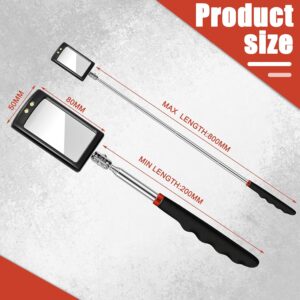 Telescoping Inspection Mirror with Light – 3pc Set for Cars & Beauty
