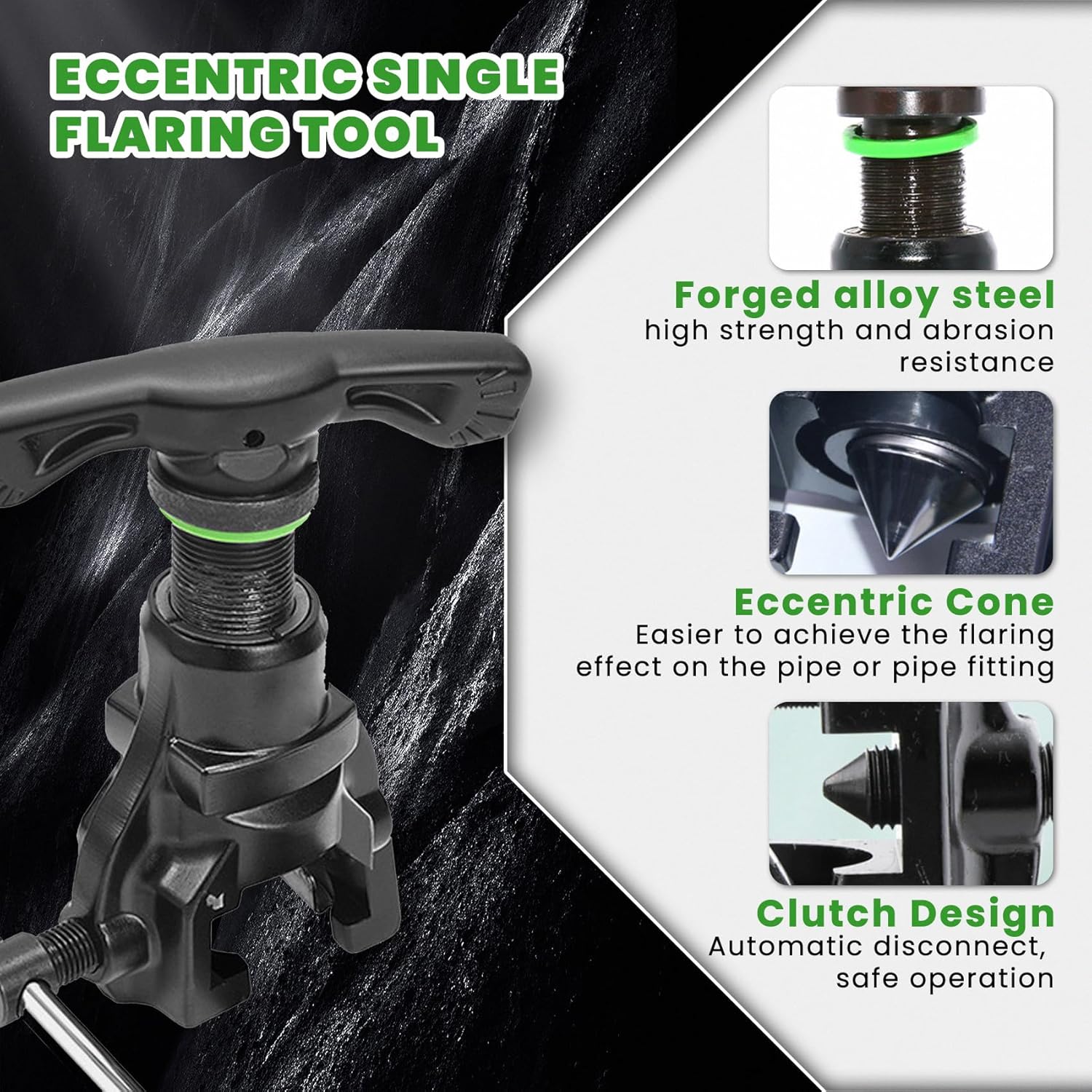 Professional HVAC Flaring Tool Kit: 5-in-1 Single Flare Pipe Cutter Set 2 Professional HVAC Flaring Tool Kit: 5-in-1 Single Flare Pipe Cutter Set - Image 2