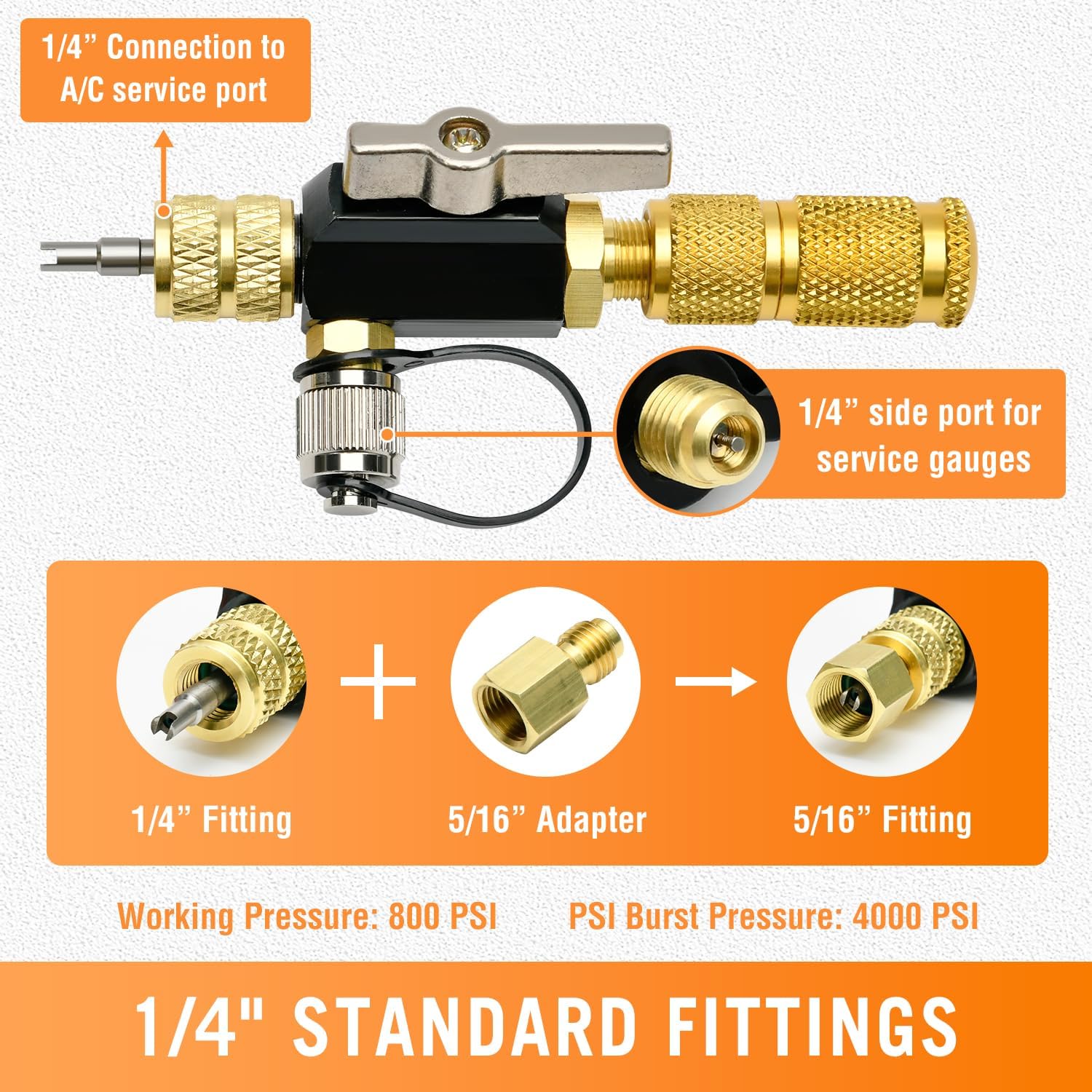 CAMPFIRE HVAC Valve Core Remover 1/4" MegaFlow Vacuum Tool w/ 5/16" Adapter 2 CAMPFIRE HVAC Valve Core Remover 1/4" MegaFlow Vacuum Tool w/ 5/16" Adapter - Image 2