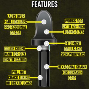 SPIN F6000 6-Piece HVAC Flaring Tool Set – 1/4″ to 7/8″ Drill Bits