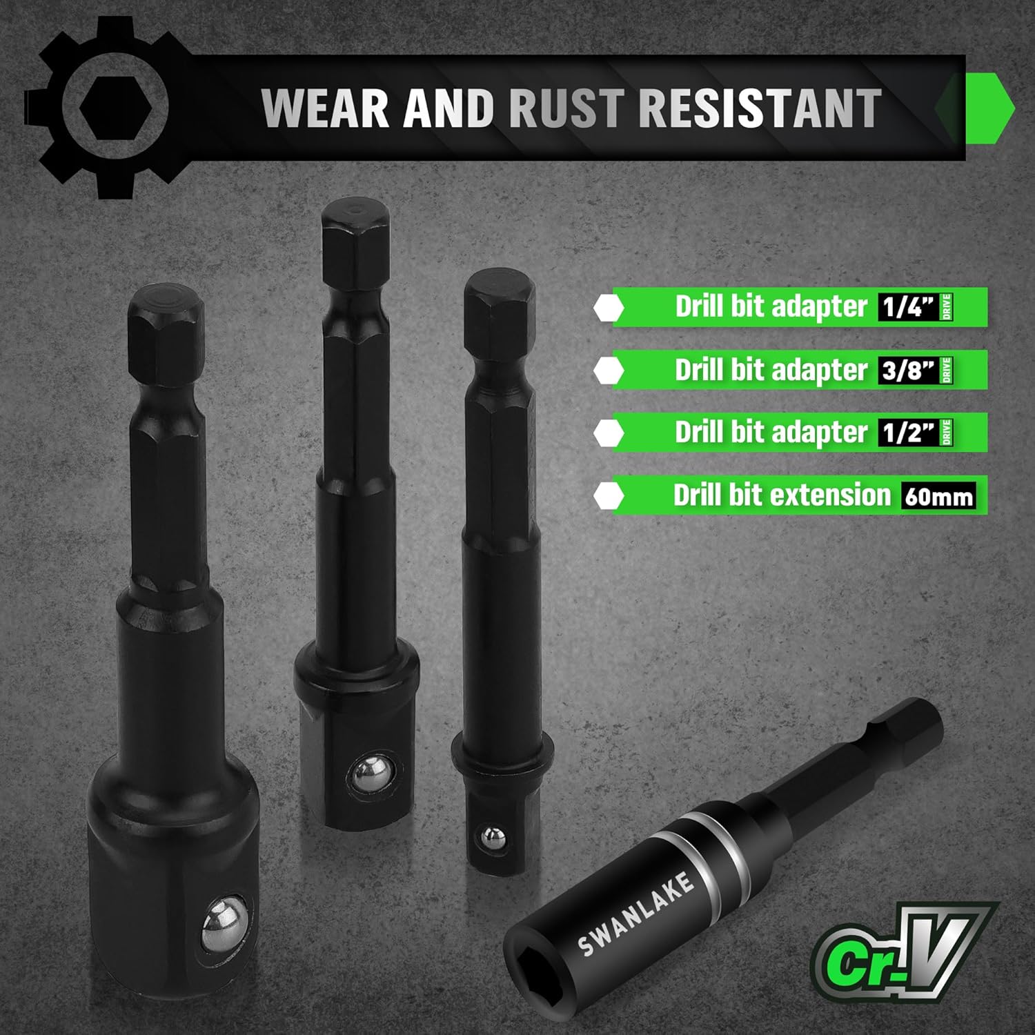 Magnetic Hex Nut Driver Set: 39-Piece SAE & Metric Power Drill Bits Kit 5 Magnetic Hex Nut Driver Set: 39-Piece SAE & Metric Power Drill Bits Kit - Image 5