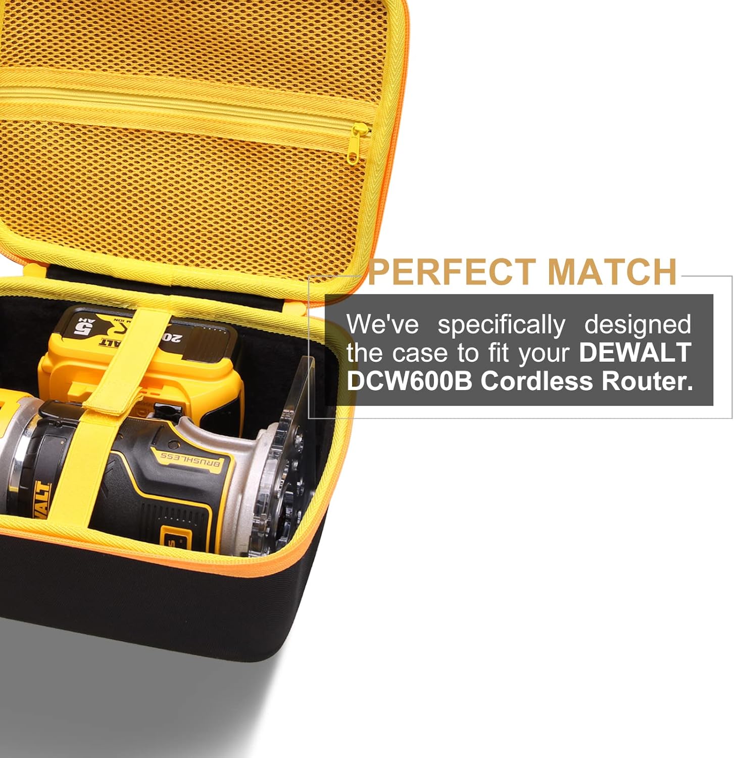 LTGEM Hard Case for DEWALT 20V Max XR Cordless Router - Protective Storage Solution 2 LTGEM Hard Case for DEWALT 20V Max XR Cordless Router - Protective Storage Solution - Image 2