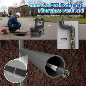 Sanyipace 230FT Pro Pipe Inspection Camera with Locator & HD Screen 1080P