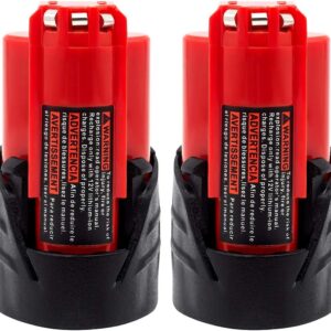 Battery Replacement for Milwaukee M12 12v: Batteries 4.0 ah Lithium Compatible with Milwaukee 12 Volt Cordless Power Tools Heated Jacket 2 Pack 48-11-2411 48-11-2440 48-11-2420 48-11-2401 48-11-2425