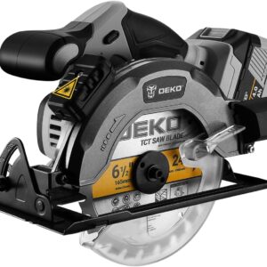 DEKOPRO 20V Cordless Circular Saw, 6-1/2-Inch Blade, 4500 RPM Circular Saw Cordless