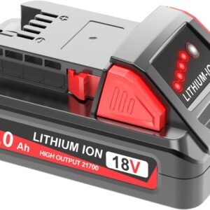 FORBETER 5.0Ah 18 Volt Battery Replacement for Milwaukee M18 Battery Lithium lon 48-11-1850, Compatible with Milwaukee 18v Cordless Power Tool and Charger 1 Pack