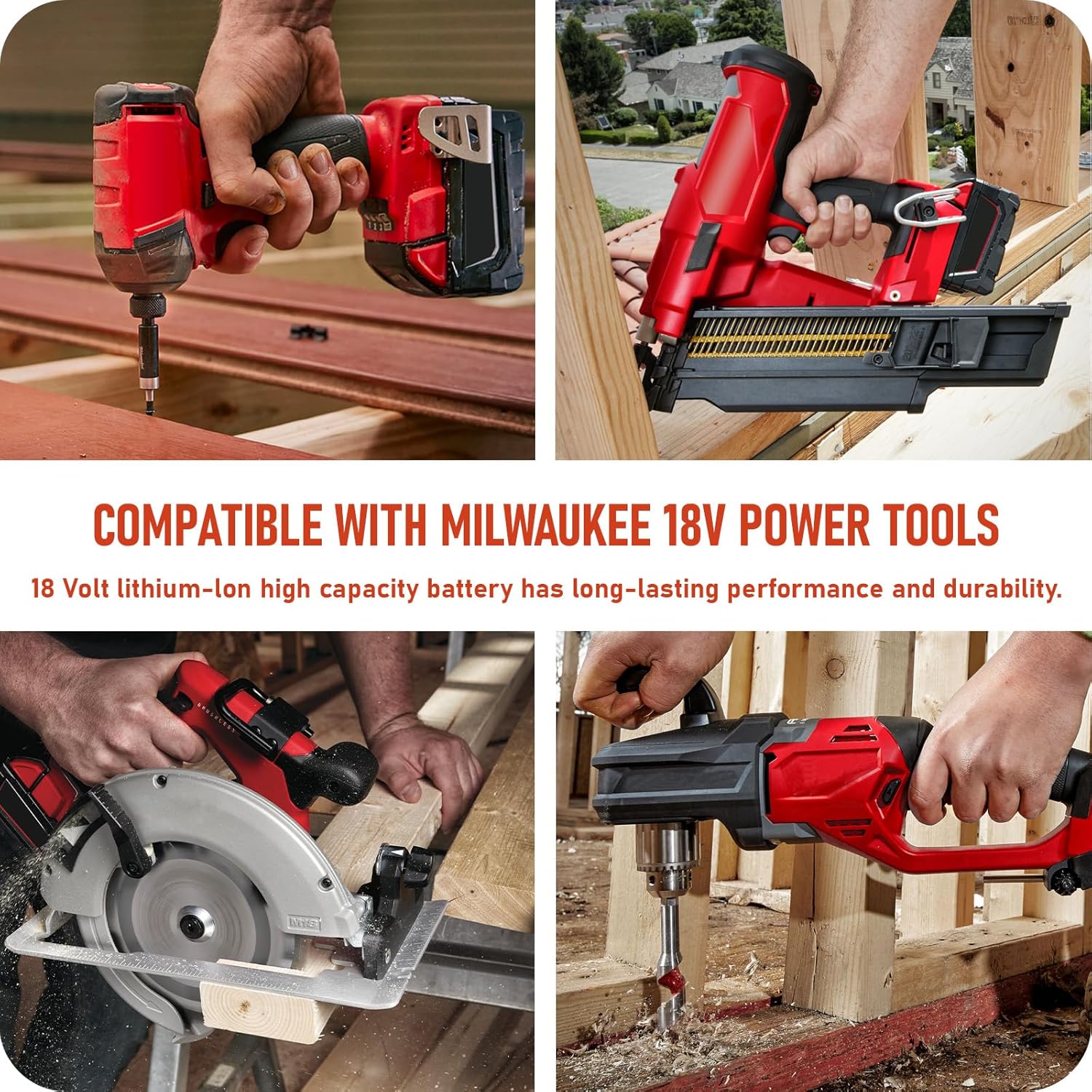 Milwaukee 18V 9.0Ah High Capacity Battery 2-Pack | Compatible M18 Cordless Tools 7 Milwaukee 18V 9.0Ah High Capacity Battery 2-Pack | Compatible M18 Cordless Tools - Image 7