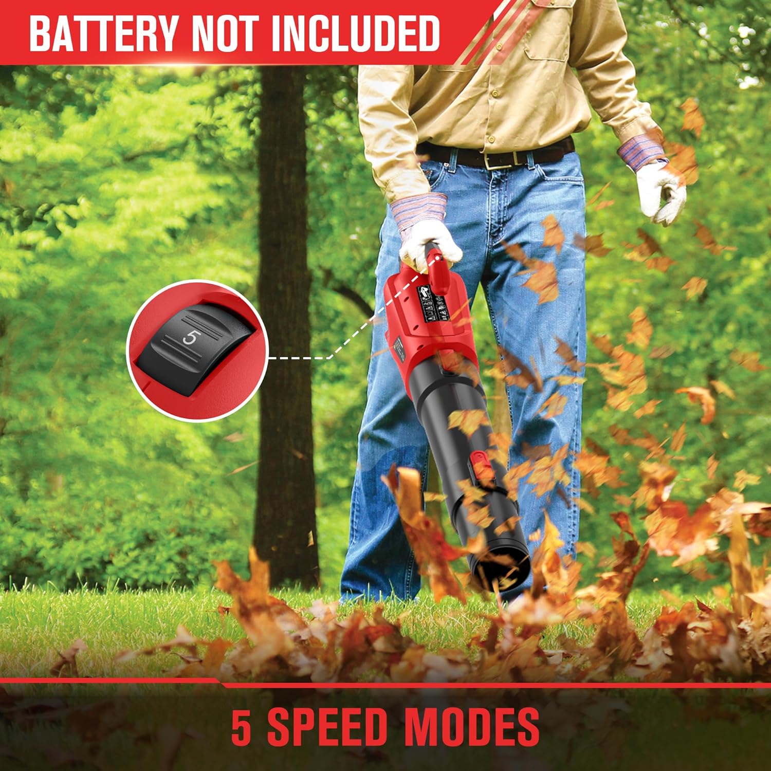 Milwaukee M18 Cordless Leaf Blower 500CFM 5-Speed Modes Yard Cleanup Tool 4 Milwaukee M18 Cordless Leaf Blower 500CFM 5-Speed Modes Yard Cleanup Tool - Image 4