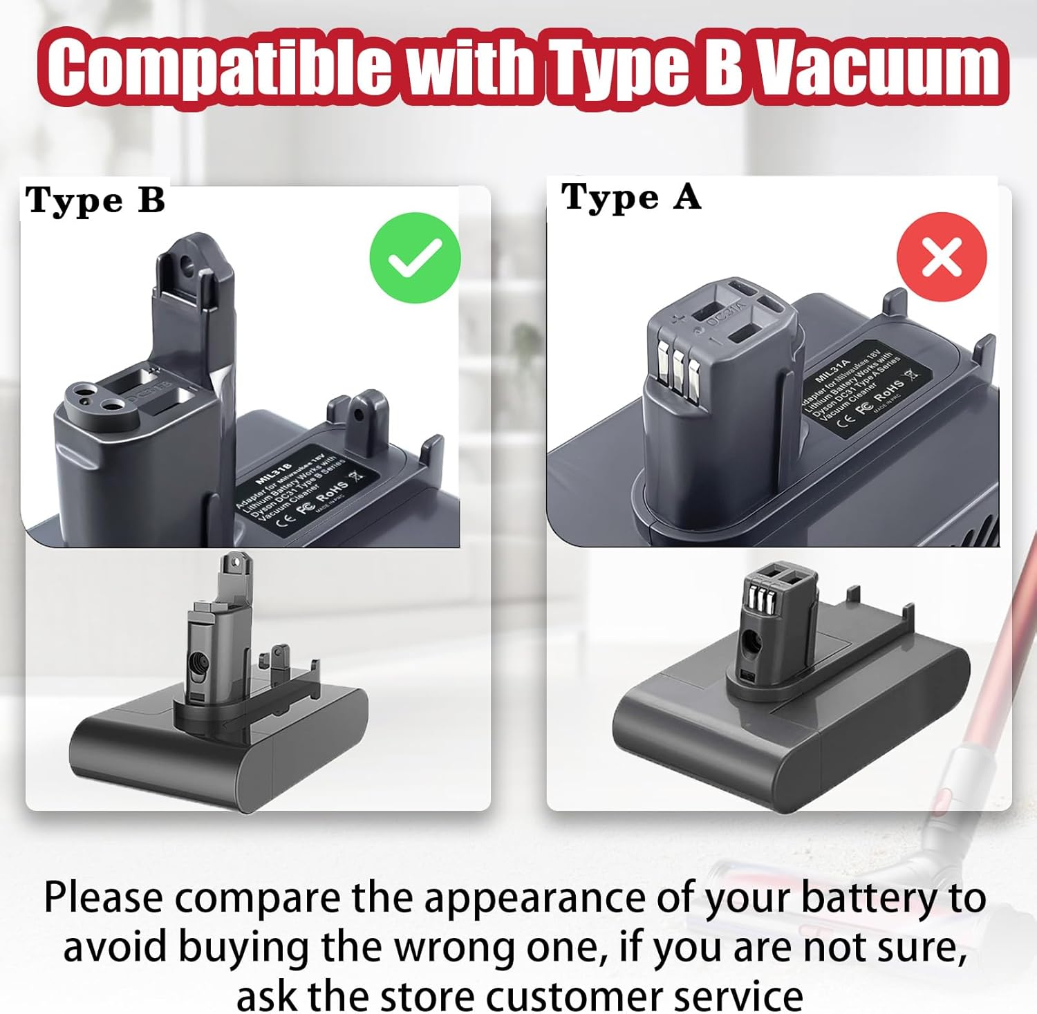 Milwaukee to Dyson Adapter 18V Battery Converter Type B DC31-DC57 4 Milwaukee to Dyson Adapter 18V Battery Converter Type B DC31-DC57 - Image 4