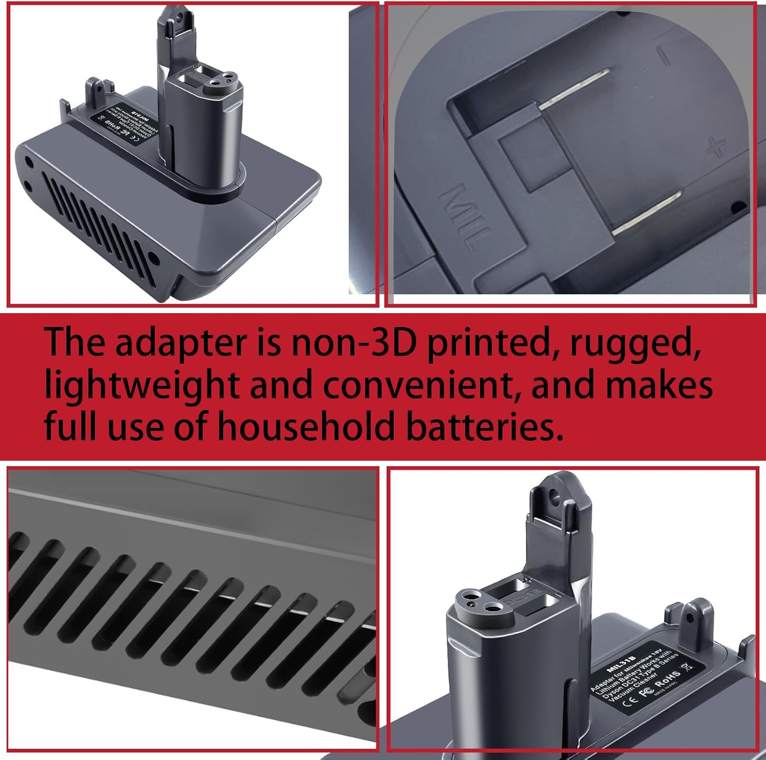 Milwaukee to Dyson Adapter 18V Battery Converter Type B DC31-DC57 6 Milwaukee to Dyson Adapter 18V Battery Converter Type B DC31-DC57 - Image 6