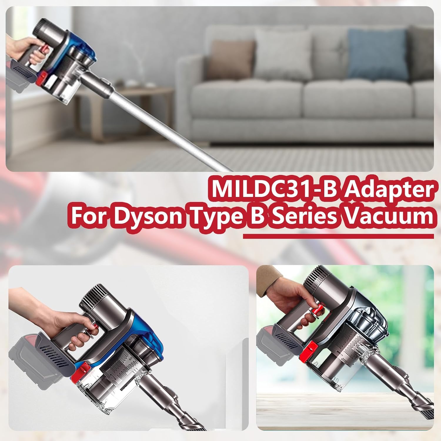 Milwaukee to Dyson Adapter 18V Battery Converter Type B DC31-DC57 7 Milwaukee to Dyson Adapter 18V Battery Converter Type B DC31-DC57 - Image 7