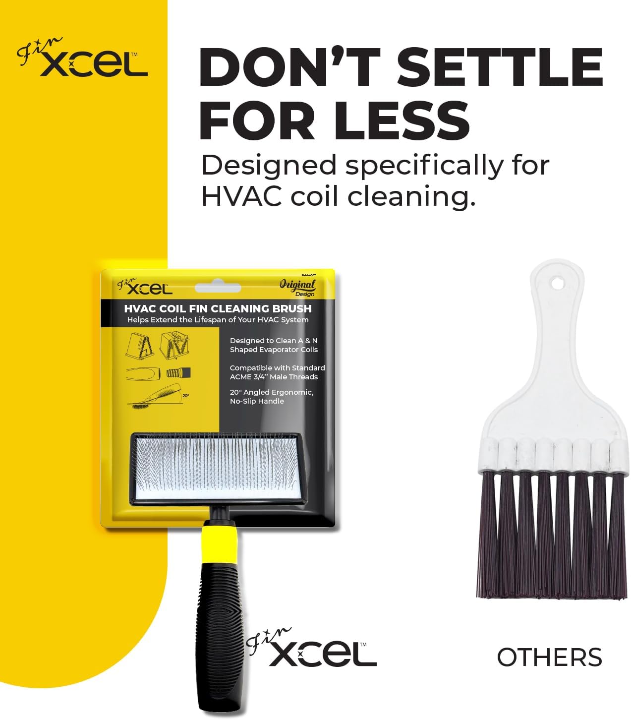 AC Fin Comb Coil Cleaning Brush HVAC 135° Steel ACME Pole Tool 3 AC Fin Comb Coil Cleaning Brush HVAC 135° Steel ACME Pole Tool - Image 3