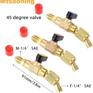Mtsooning HVAC Valve Core Tool Kit R410A R22 R32 AC Refrigerant