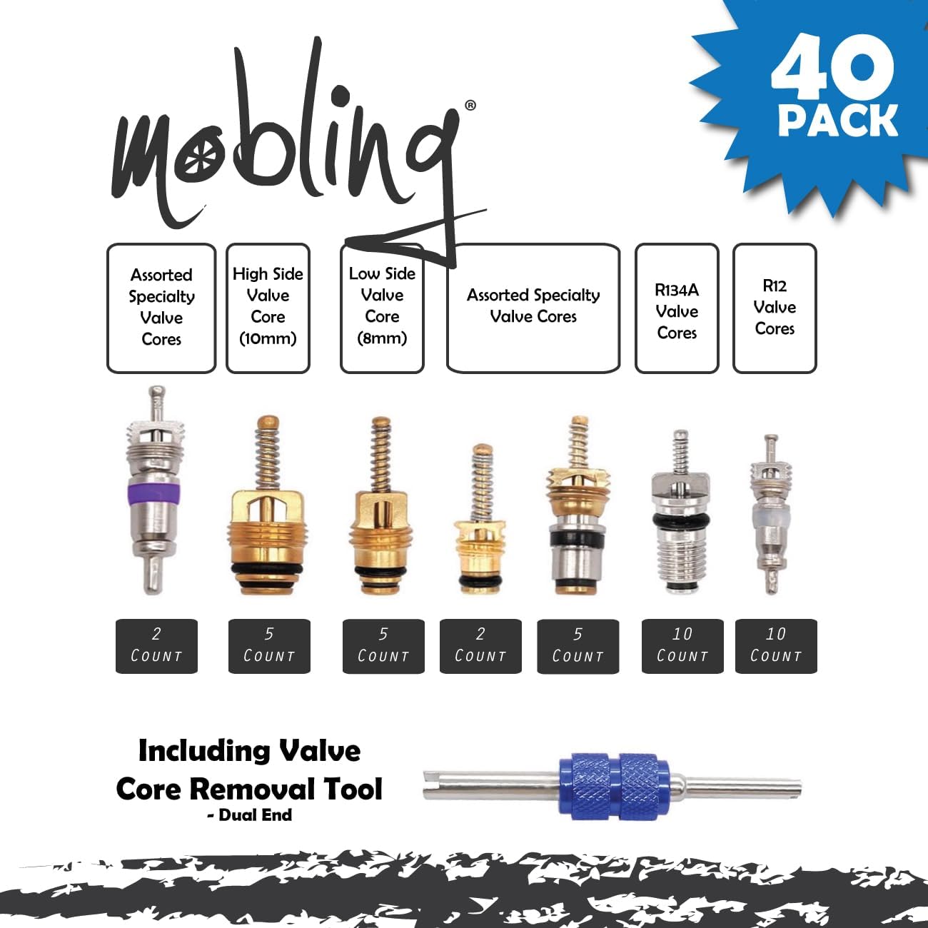 AC Valve Core Repair Kit with Removal Install Tool for Car Air Conditioning 2 AC Valve Core Repair Kit with Removal Install Tool for Car Air Conditioning - Image 2