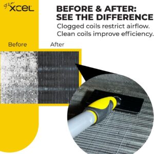 AC Fin Comb Coil Cleaning Brush HVAC 135° Steel ACME Pole Tool