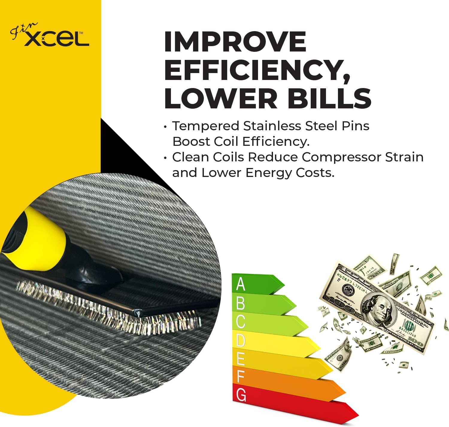 AC Fin Comb Coil Cleaning Brush HVAC 135° Steel ACME Pole Tool 8 AC Fin Comb Coil Cleaning Brush HVAC 135° Steel ACME Pole Tool - Image 8