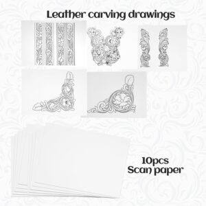 Leather Scriber Pen Steel Carving Tool with Tracing Paper