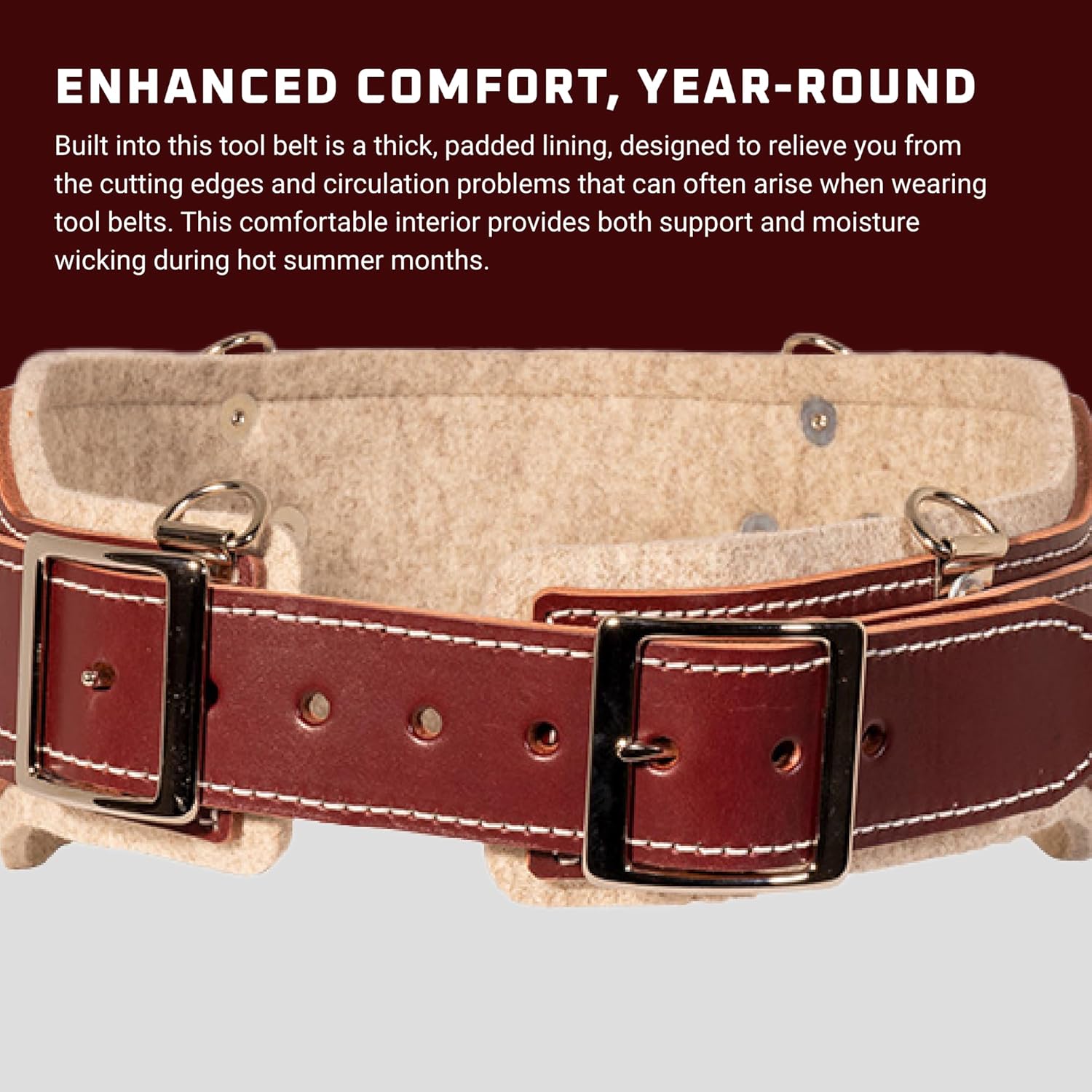 Occidental Leather 5" Wide Back Support Work Belt - Heavy-Duty USA Made Stronghold System 4 Occidental Leather 5" Wide Back Support Work Belt - Heavy-Duty USA Made Stronghold System - Image 4